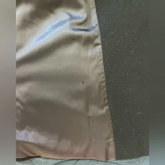 Perry Ellis Vintage Black Wool Military Peacoat USA Made Women’s 10 - Picture 11 of 17